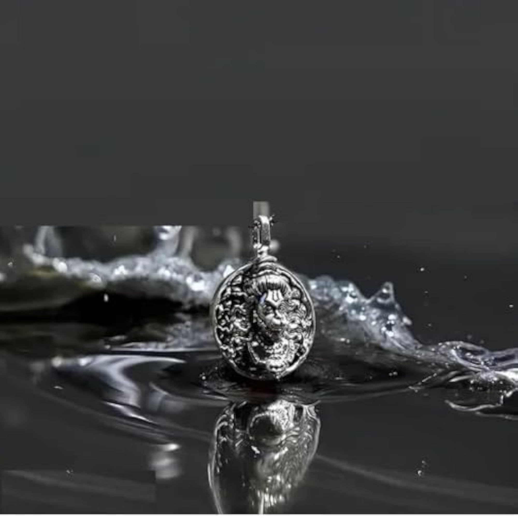 Hanuman Silver Face Pendant